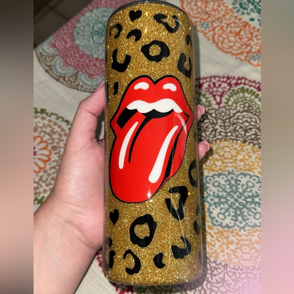 🐆 LEOPARD CUP WITH LIPS BRAND NEW 🐆